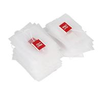 200Pcs Sachets infuseurs à thé, 7x6cm/2,8x2,4 pouces Infuseur à thé vide en nylon transparent Filtre à feuilles de thé Sachets-filtres avec ficelle pour feuilles de thé et café