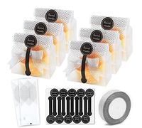 200pcs Sweet Cookie Treat Sacs cadeaux en plastique translucide avec 200pcs autocollants et 1 rouleau de ruban pour Pick and Mix Sweetie Snack Popcorn Chocolat Candy Cupcake Bakery Birthday Wedding