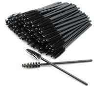 200pièces Brosses à cils, noirs brosse extension cils jetables kit, goupillon cils, outil de maquillage mascara brosse à sourcils。