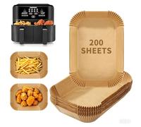 200Pièces Papier Cuisson Air Fryer, Pour Ninja Double Stack XL SL400EU 9.5L,Papier Cuisson pour Ninja Air Fryer Pour Ninja AF300EU/AF400EU