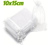 200sacs Réutilisables De Protection Pour Fruits Avec Cordon Vert Barrière Anti-Nuisibles Pour Jardinage Arbres Légumes Raisins Fraises Idéals Pour Protéger Les Cultures Résistants .100pcs.White10x15c