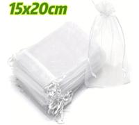 200sacs Réutilisables De Protection Pour Fruits Avec Cordon Vert Barrière Anti-Nuisibles Pour Jardinage Arbres Légumes Raisins Fraises Idéals Pour Protéger Les Cultures Résistants .100pcs.White15x20c