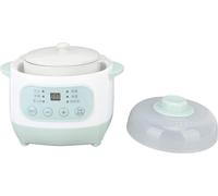 200W 1L Slow Cooker avec pot intérieur en céramique -Timing Gr��ne chauffage homogène Pot-au-feu électrique pour cuisiner Prise UE 220 V