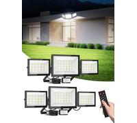 200W 2 Pièce Projecteur LED Extérieur avec Détecteur et Télécommande,20000LM Spot LED Extérieur,6500K Blanc Froid Eclairage Exterieur,IP66 Étanche Projecteur Exterieur pour Jardin Garage Entrée