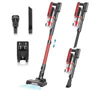 200W/24KPA Aspirateur Balai sans Fil,40 Minutes Autonomie Aspirateur sans Fil Puissant avec 2 Modes, Lumières LED, Aspirateur Balai pour Les Poils d'animaux/Tapis/Sols Durs
