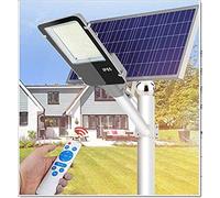 200W 400W 600W 800W 1000W LED Réverbère Solaire Projecteur IP65 Étanche Lampe Extérieure avec Télécommande Super Lumineux Éclairage Solaire Lumière (400w)