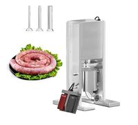 200w Automatic Sausage Linker Machine ︱Electrique Poussoir a Saucisse ︱ Générique Poussoir à Saucisses Vertical 3l ︱ Acier Inoxydable ︱3 Tubes Inclus ︱Pédale De Commande ︱Pour Cuisine ︱ Domicile