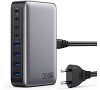 200W Chargeur Usb C, Chargeur Rapide Avec Gan Iii Tech, 8 Ports Pd Qc Pps Prise Multiple, 65W Adaptateur Chargeur Laptop Compatible Avec Macbook Pro/Air Laptop, Iphone, Ipad Pro, G[PHP52506922]