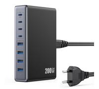 200W Chargeur USB C Multiple, 8-Port GaN III Prise USB Chargeur Rapide QC4.0+PD 65W Chargeur USB C pour Ordinateur Portable Alimentation Adaptateur pour MacBook Pro/Air, iPhone, Samsung Galaxy etc.