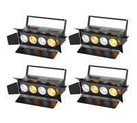 200W COB Lumiere Par Blanc froid/Chaud Effets 2 en1 COB Scénique Lavage D'éclairage DMX Éclairage de Scène avec Son Activé pour Fête Mariage Théâtre Éclairage Architectural Extérieur-4PCS