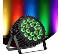 200W LED Par Projecteur, 18 led par projecteur lumière de scène lumière de fête RGBW DMX512 4-en-1 éclairage par lumière disco pour scène DJ Party Show Bar Halloween Noël