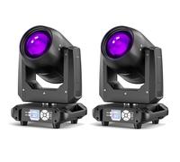 200W Lyre LED Beam Tête Mobile Projecteur de Scène, Jeu de Lumière Soirée RGBW 14 Gobo 18 Prismes DMX512 Disco Lumière Contrôle Sonore pour DJ Mariage Bar Concert 2PCS