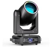 200W Lyre LED Mini Beam lumière de scène 12 couleurs 12 Gobos RGBW Prisme Coloration Faisceau Stroboscopique Focus électronique Jeu de Lumiere pour Disco DJ Club Fête Bar Noël Théâtre