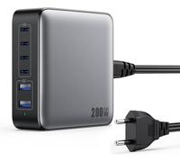 200W Multi USB C Charger,6 Ports GaN III Tech Fast Charger QC+PD 65W Charger Laptop Adapter with 4 USB-C and 2 USB-A USB Power Strip for MacBook Pro/Air,iPad,iPhone 16/15,Samsung etc