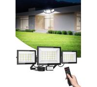 200W Projecteur LED Extérieur avec Détecteur et Télécommande,20000LM Spot LED Extérieur,6500K Blanc Froid Eclairage Exterieur avec Detecteur,IP66 Étanche Projecteur Exterieur pour Jardin Garage