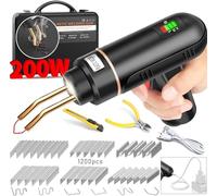 200W Soudure Plastique Sans Fil, USB Rechargeable Soudage Plastique avec Batterie 5000ma, Kit Réparation Plastique avec 1200PCS Agrafes Chaud pour Réparer Auto Pare-Chocs, Reparation Souder Plastique