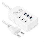 200W Station de Charge Intelligente, 6 Ports USB avec 3 USB-C + 3 USB-A 35W Quick Charge 3.0, Compatible avec iPhone, Samsung, iPad, Tablette, SteamDeck, Power Bank