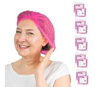 200x ARNOMED® Charlotte Cheveux Jetable 52 cm Rose, Filet Cheveux Plastique pour OP, Cuisine & Hygiène, Bonnet à Usage Unique, Charlotte Alimentaire de Protection des Cheveux en Tissu