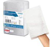 200x ARNOMED® Gant de Toilette Jetable en Molleton, Gants de Toilette Jetable pour Adultes & Bébés, Gant de Toilettes Jetable Doux & Souple, Gant de Toilette Jetable Usage Unique, Wipes