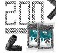 200X Sillar Pe Coude 16Mm Connecteur enfichable Goutte-à-goutte Raccord de tuyau C5 Adaptateur de tuyau