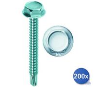 200X Vis Autperforantes Kovervit Drillex&REG; Mustad Zincée Blanche Tecc Clé