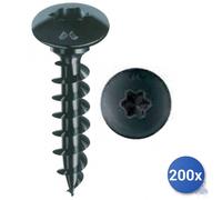 200x Vis Galvanisé Noir Pour Bande Masse Panelvit® Mustad Tête Creuse À Pilz
