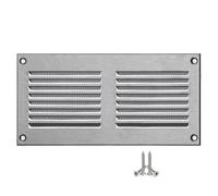 200x100mm Acier Inoxydable Métal Grille de Ventilation - Grille D'aération avec Moustiquaire
