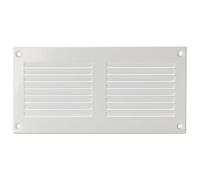 200x100mm Blanc Métal Grille de Ventilation - Grille D'aération avec Moustiquaire