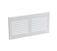 200x100mm Grille de Ventilation avec Moustiquaire - Grilles d'aération en Métal - Acier, Blanc