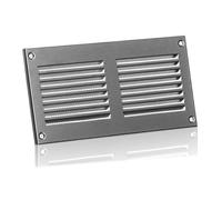 200x100mm Grille de Ventilation avec Moustiquaire - Grilles d'aération en Métal - Acier Inoxydable