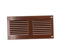 200x100mm Grille de Ventilation avec Moustiquaire - Grilles d'aération en Métal - Acier, Marron
