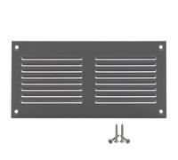 200x100mm Métal Gris Grille de Ventilation - Grille D'aération avec Moustiquaire