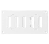 200x100mm Rectangulaire Grille d'aération en Métal Blanc avec Lamelles Verrouillables Rectangulaire