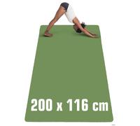 eyepower Tapis de fitness XXL - 200 x 116 cm - Antidérapant - 6 mm - Tapis de sport - Tapis de protection du sol - Grand tapis de gymnastique - Tapis de gymnastique épais XXL - Tapis d'équipement de