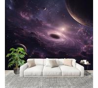 200x140 cm Seamless Join Easy Install Papier Peint Photo ThèMe De L'Univers Et Des Galaxies Durable Waterproof Removable Mural 200x140 Cm Violet Papier Peint Anti-Stain Fresque Murale Grande