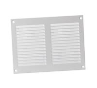 200x150mm Grille de Ventilation avec Moustiquaire - Grilles d'aération en Métal - Acier, Blanc