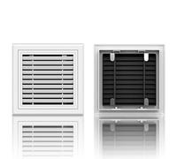 200x200mm Grille De Ventilation Avec Moustiquaire, Grille De Ventilation Rectangulaire, Grille De Retour D'Air IntéRieure, IdéAl Pour Plafonds, Blanc(300 * 300mm)