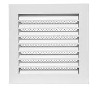 200x200mm Grille de Ventilation Industrielle Blanche - Grille d'Aération en Métal avec Moustiquaire