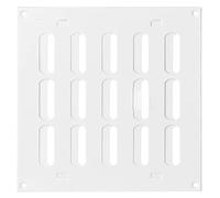 200x200mm Réglable Grille d'aération en Métal Blanc - Grille de Ventilation avec Réglage Coulissante