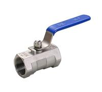 201/304/316 Stainless Steel Reducer Port 1-Piece Ball Valve DN8/DN10/DN15/DN20/DN25 1/2" BSPP Female Water Gas Oil 16 Bar 0-80 C(304,DN32)