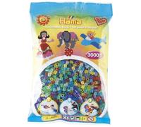 Hama Perles à repasser Midi 5 mm (201-54) – 3000 perles transparentes pailletées – 5+
