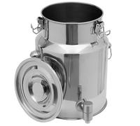 201 Bidon Alimentaire 5l-88l INOX,Pot À Lait INOX avec Couvercle Wine Pail Bucket Tote Jug Oil Barrel Tank for Home & Farm Liquid Container JJP,withfaucet-35L
