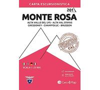 201 Monte Rosa Alta Valle del Lys - Alta Val d'Ayas - Gressoney - Champoluc - Brusson. Carta escursionistica 1:25.000. Ediz. multilingue