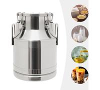 201 Pot à lait en acier inoxydable, 10L Pot à lait, Seau scellé, Sac à lait, Argent