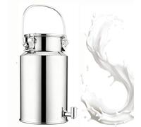 201 Pot a Lait Inox Bidon De Transport De Lait De Ferme 3-15L Bidon De Baratte À Lait Pot Seau Vin Baril Seau Eau Huile Réservoir Thé Réservoir Scellé en Acier Inoxydable,capacity-10L