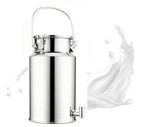 201 Pot a Lait Inox Bidon De Transport De Lait De Ferme 3/5/10/15 Litres Bidon De Baratte À Lait Pot Seau À Vin Baril Seau À Eau Huile Réservoir À Thé Avec Couvercle Scellé,capacity3-10L