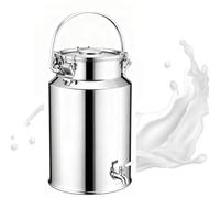 201 Pot a Lait Inox Bidon De Transport De Lait De Ferme 3/5/10/15 Litres Bidon De Baratte À Lait Pot Seau À Vin Baril Seau À Eau Huile Réservoir À Thé Avec Couvercle Scellé,capacity2-5L