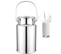 201 Pot a Lait INOX Bidon De Transport De Lait De Ferme 3l/5l/10l/15l Bidon De Baratte À Lait Pot Seau À Vin Baril Seau À Eau Huile Réservoir À Thé avec Couvercle Scellé,3L