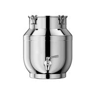 201 Pot A Lait Inox Couvercle,Bidon Inox Huile D Olive Seau Alimentaire Bidon De Baratte Lait Pot Seau Vin Baril Eau Huile RéServoir Thé Pour Et Aliments Pour Stockage(D,2.5L)