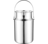 201 Transport De Lait en Acier Inoxydable C Heavy Duty Milk Cister Wine Seau Bucket Milk C Tote Jug avec Couvercle Scellé Poignée Unique pour Home Farm, 10L